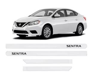FRISO LATERAL PORTA NISSAN SENTRA BRANCO DIAMOND PEROLA