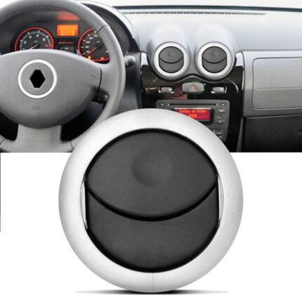 DIFUSOR SAÍDA DE AR PAINEL RENAULT SANDERO 2007 A 2014, LOGAN 2007 A 2013, DUSTER 2011 A 2015 - ARO PRATA