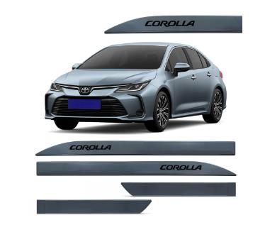 JOGO DE FRISO LATERAL COROLLA 2021 A 2023 CINZA CELESTIAL