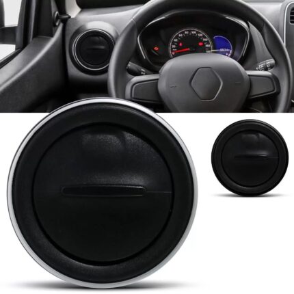 DIFUSOR SAÍDA DE AR PAINEL RENAULT KWID - ARO PRATA - LATERAL ESQUERDA E DIREITA
