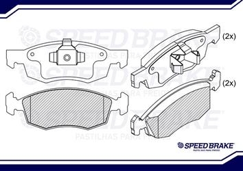 PASTILHA DE FREIO DIANTEIRO ,SPEED BRAKE, FIAT STRADA 2020.