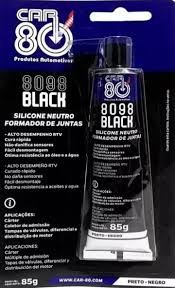 COLA SILICONE SELANTE PARA MOTOR PRETO ALTA TEMPERATURA CAR-80 - 85G