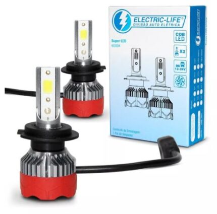 KIT LÂMPADA SUPER LED H7 "6000K" "3600L"