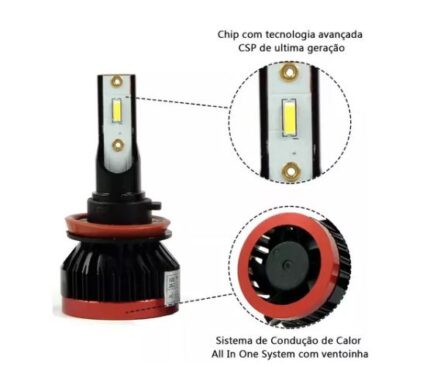 KIT LÂMPADA LED K2 MINI "9000L" "6000K"